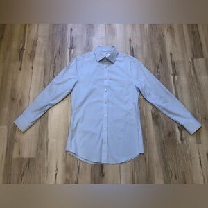 Charles Tyrwhitt Sky Blue Dress Shirt 100% Cotton Slim Fit Non-Iron